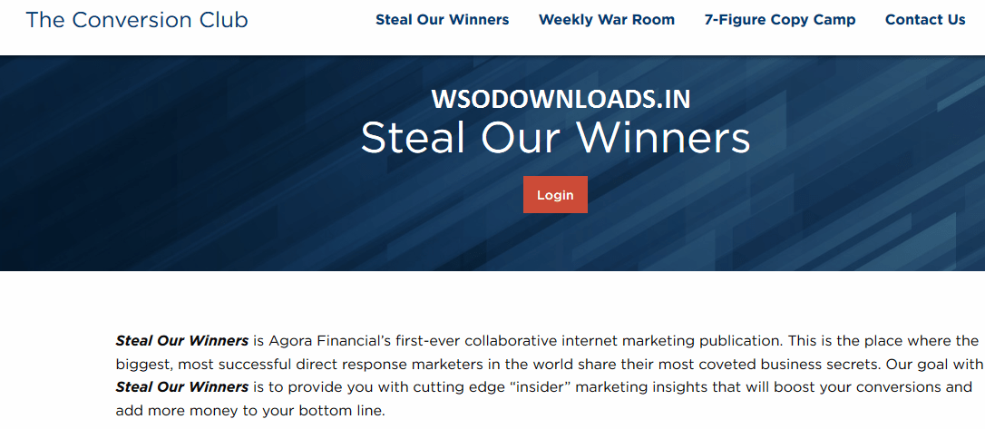 [SUPER HOT SHARE] Agora Financial – Steal Our Winners Download