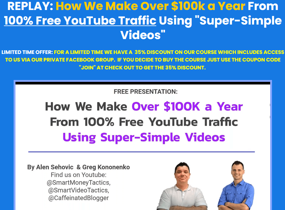 [SUPER HOT SHARE] Greg Kononenko – Jet Video Academy ( How We Make Over $100k a Year From 100% Free YouTube Traffic Using “Super-Simple Videos”) Download