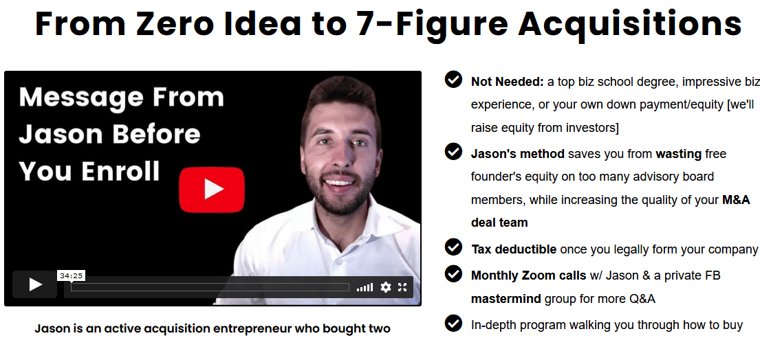[SUPER HOT SHARE] Jason Paul Rogers – From Zero Idea To 7 Figure Acquisitions Download