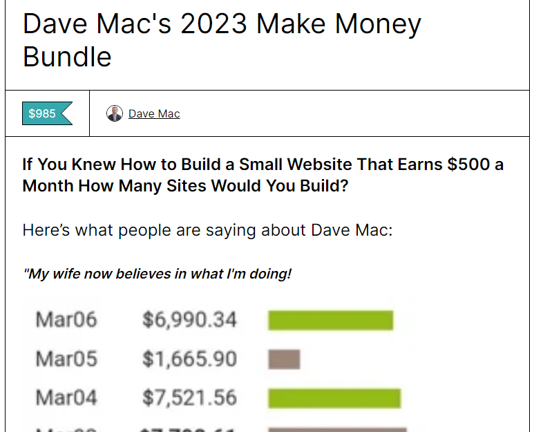 Dave Mac’s 2023 Make Money Bundle Download