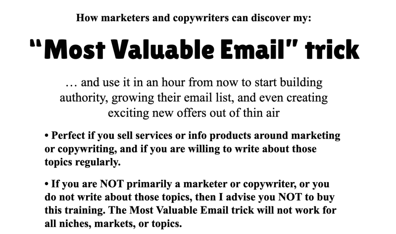 John Bejakovic – Most Valuable Email Download