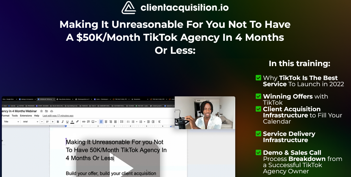 Serge Gatari – $50K/Month TikTok Agency Webinar Download