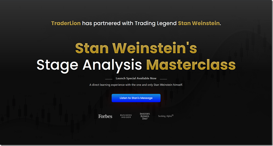 Traderlion – Stan Weinstein – Stage Analysis Masterclass Download